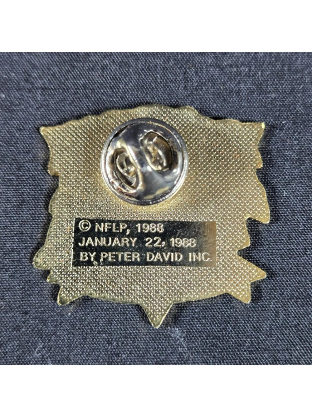 Super Bowl XXIII Miami Florida NFL Pin Peter David 1988 Collectible Lapel Pin - Picture 2 of 6